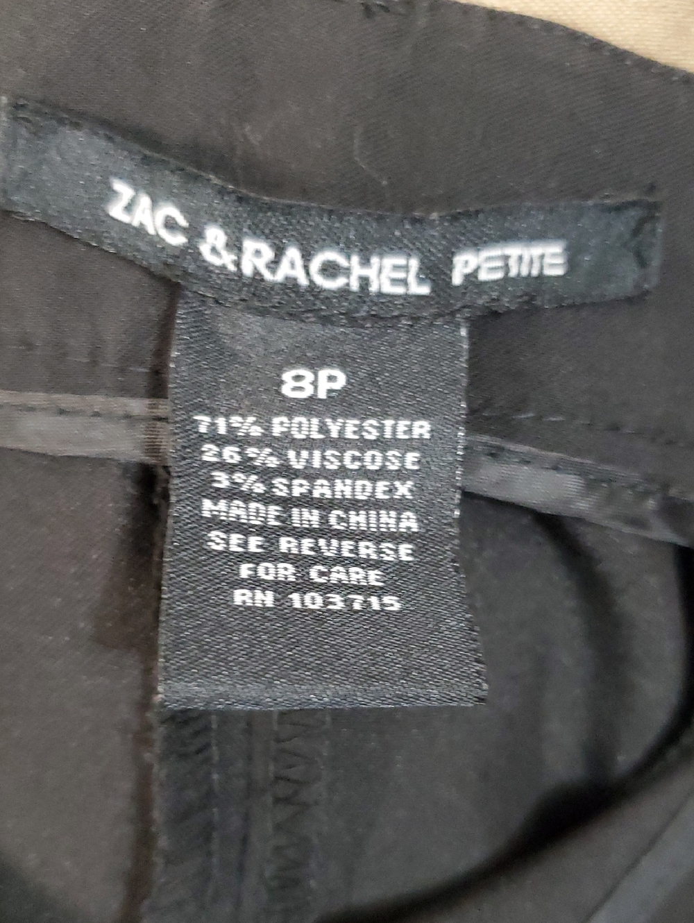Zac & Rachel Petite Black Stretch Top